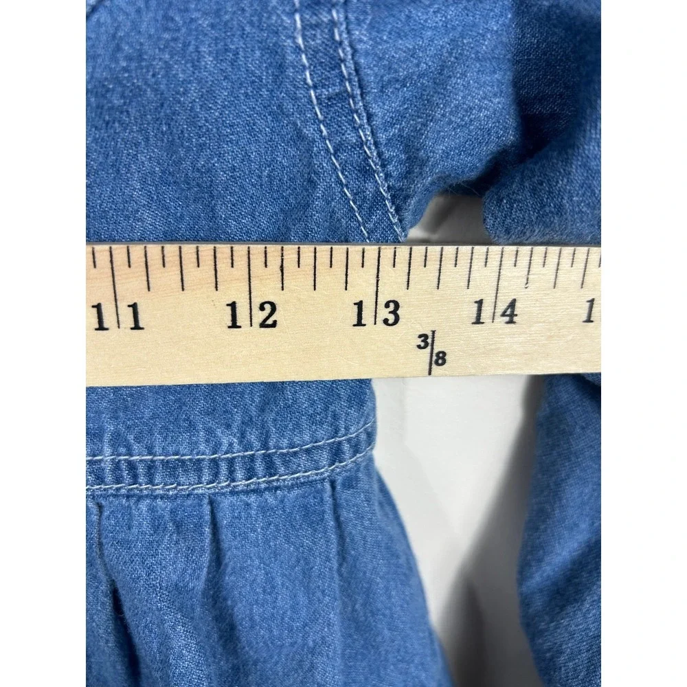 VTG Disney Store Denim Dress Girls 4/5‎ Mickey Minnie Mouse Embroidered 90s
